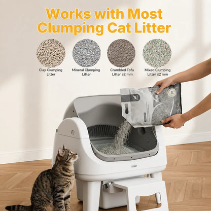 🐱PetPivot AutoScooper 12 Lite｜No‑App Automatic Cat Litter Box