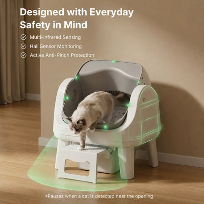 🐱PetPivot AutoScooper 12 Lite｜No‑App Automatic Cat Litter Box