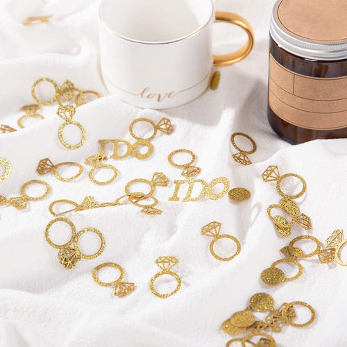 Gold Diamond Ring Wedding Confetti