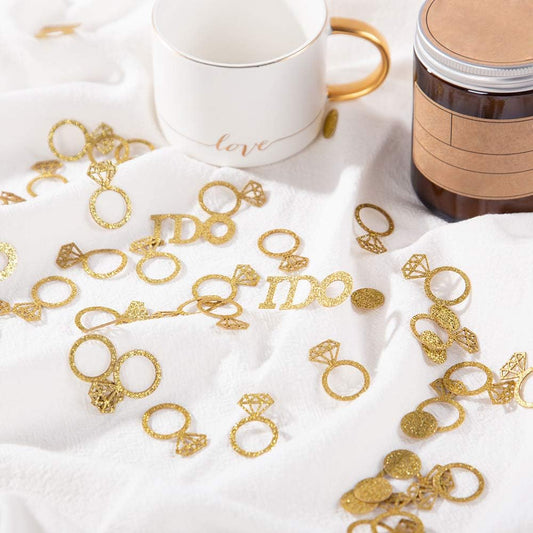 Gold Diamond Ring Wedding Confetti