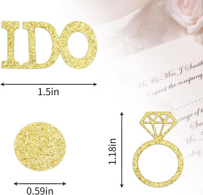 Gold Diamond Ring Wedding Confetti
