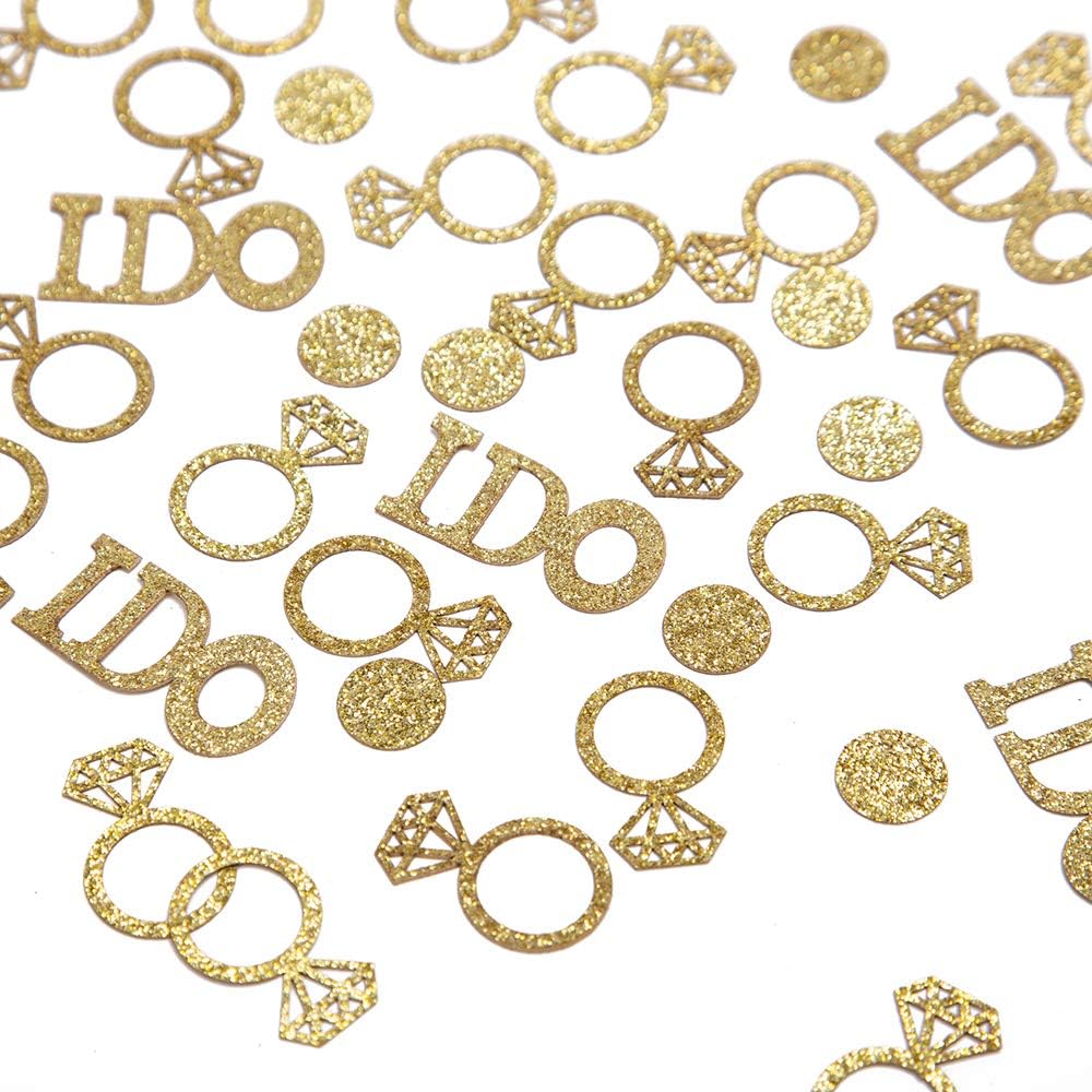 Gold Diamond Ring Wedding Confetti