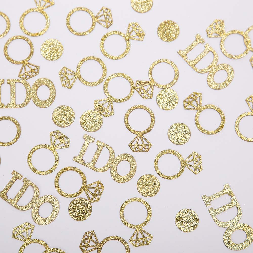 Gold Diamond Ring Wedding Confetti