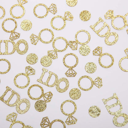 Gold Diamond Ring Wedding Confetti