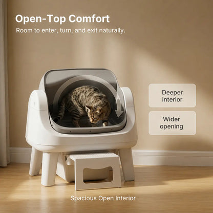 🐱PetPivot AutoScooper 12 Lite｜No‑App Automatic Cat Litter Box