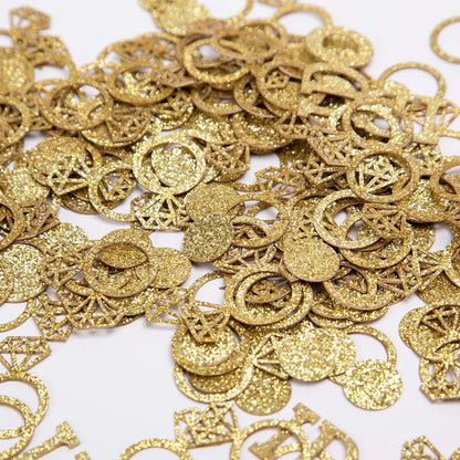 Gold Diamond Ring Wedding Confetti