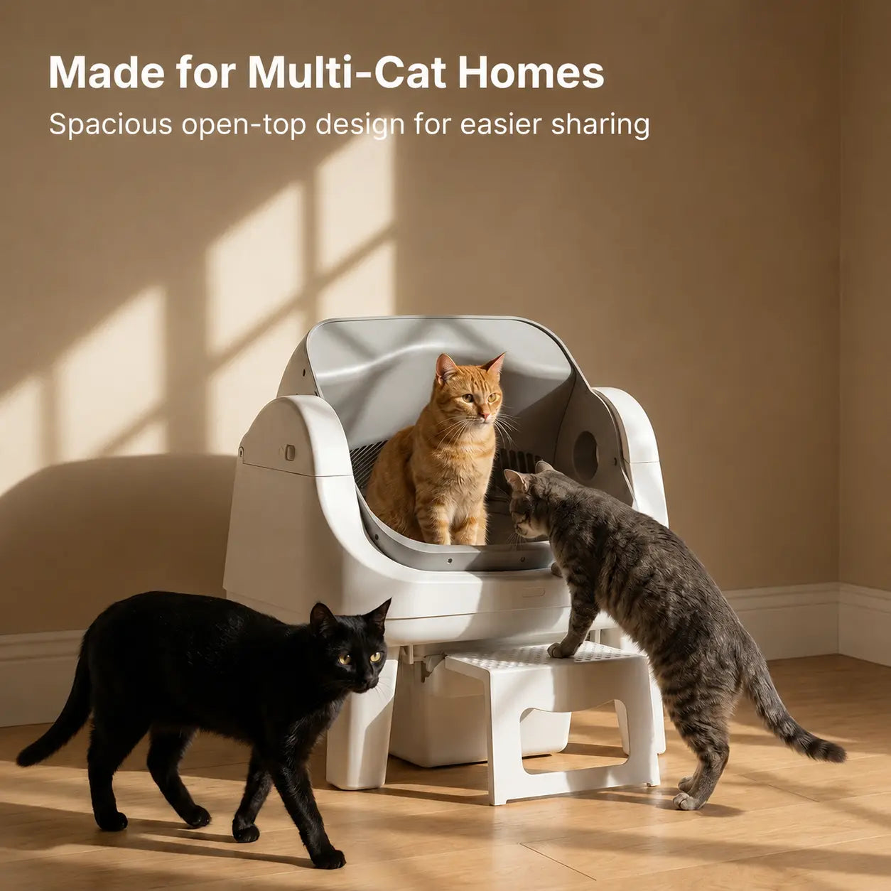 🐱PetPivot AutoScooper 12 Lite｜No‑App Automatic Cat Litter Box