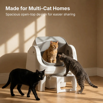 🐱PetPivot AutoScooper 12 Lite｜No‑App Automatic Cat Litter Box