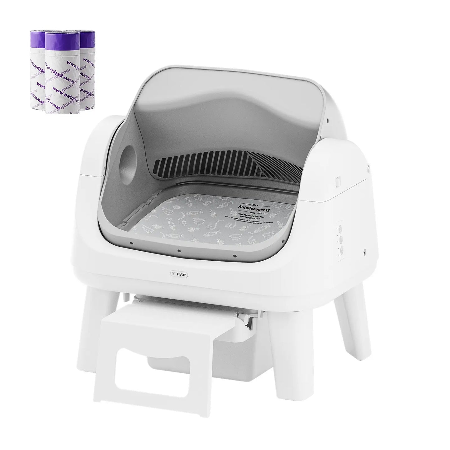 🐱PetPivot AutoScooper 12 Lite｜No‑App Automatic Cat Litter Box